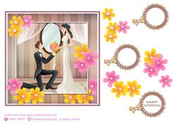 Happy Wedding Decoupage Card Front 2