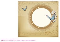 Pretty Blue Eyes Decoupage Card Topper