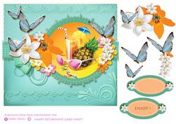Happy Retirement Decoupage Card Front Topper