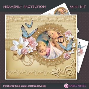 Heavenly Protection Decoupage Card Topper