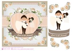 Love is All Around Decoupage Card Topper