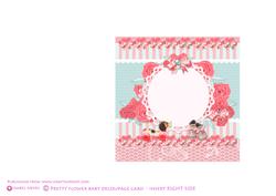 Pretty Flower Baby Decoupage Card Insert