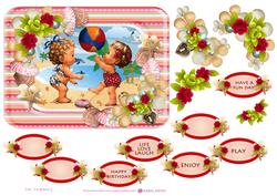 Life's a Beach 2 Decoupage Card Front
