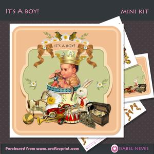 It's a Boy Decoupage Mini Kit