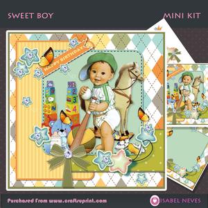 Sweet Boy Decoupage Mini Kit