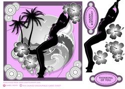 His Cameo Card Front Topper