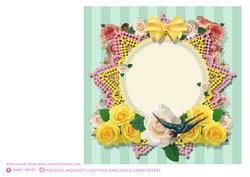 Pretty Yellow Roses Card Insert
