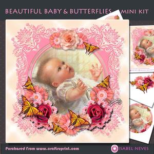 Beautiful Baby and Butterflies Mini Kit