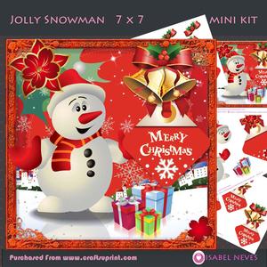 Jolly Snowman Decoupage Mini Kit