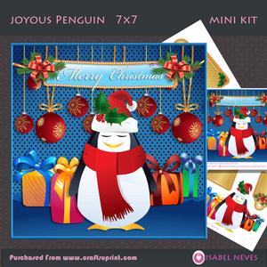 7x7 Joyous Penguin Christmas Mini Kit