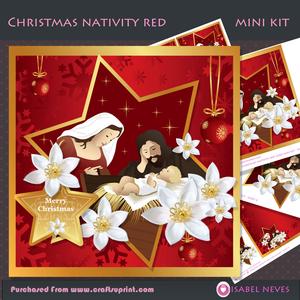 Christmas Nativity Red