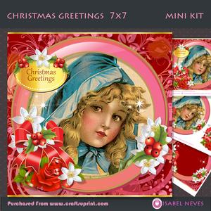 Christmas Greetings Vintage Pretty