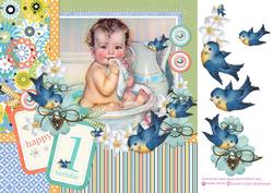 8x8 Happy First Birthday