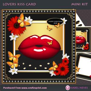 Love Kiss Birthday Christmas Card