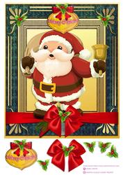 Happiest Santa Decoupage Card