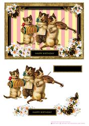 Birthday Cat Trio