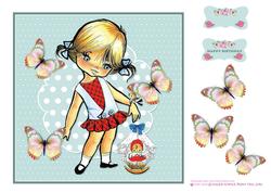 Sugar N'spice Pony Tail Girl Topper