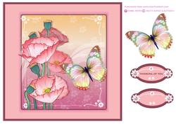 Pretty Poppies & Butterfly