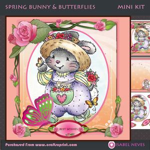 Spring Bunny & Butterflies