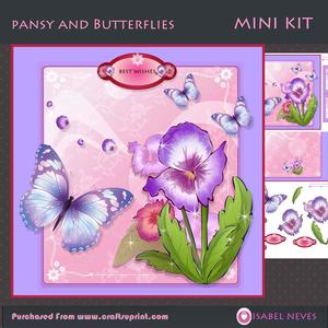 Pansy and Butterflies