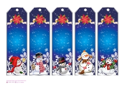 Let It Snow - Blue - Bookmarks, Panels, Tags