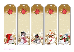 Let It Snow - Gold - Bookmarks, Panels, Tags