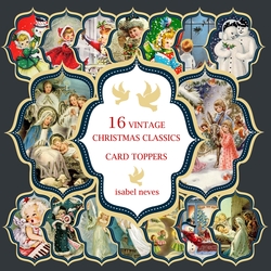 16 Vintage Christmas Classic Card Toppers