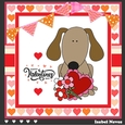 Valentine Puppy With Flowers