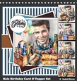 Male Birthday Card & Toppers Set