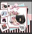 Stylish Lady Card & Toppers Set