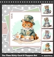 Tea Time Kitty Card & Toppers Set