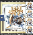 Christmas Train Baubles Toppers Set