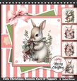 Cute Christmas Bunnies Toppers Set