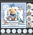 Little Sailor Birthday Boy Card & Toppers Set
