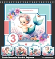 Little Mermaid Card & Toppers Set