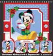 Christmas Mickey Mouse Card & Toppers Set