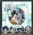 Christmas Nativity Scene Card & Toppers Set