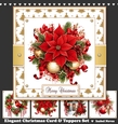 Elegant Christmas Card and Toppers Set