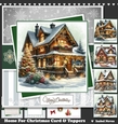 Home For Christmas Card and Toppers Set