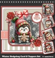 Winter Hedgehog Card & Toppers Set