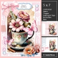 Floral And Butterfly Tea Cup