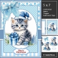 Pretty Blue Christmas Kitten
