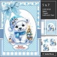Pretty Blue Christmas Polar Bear
