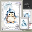  Set of 3 ~ Blue Christmas Wishes Mini Kit