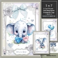  Set of 3 ~ Baby Elephant Greetings Mini Kit
