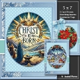 Set Of 3 ~ Festive Stained Glass Windows 2