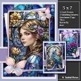 Set Of 3 ~ Stunning Stained Glass Floral Windows 2