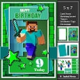 5x7 ~ Minecraft Birthday Wishes Ages 6 t0 10