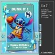 5x7 ~ Dunk It ~ Birthday All Star
