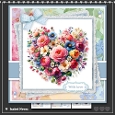 6x6 ~ Spring Flower Heart Bouquet